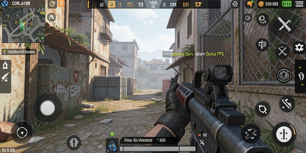 Screenshot gameplay CORLA188 yang menampilkan aksi tembak-menembak yang mendebarkan.