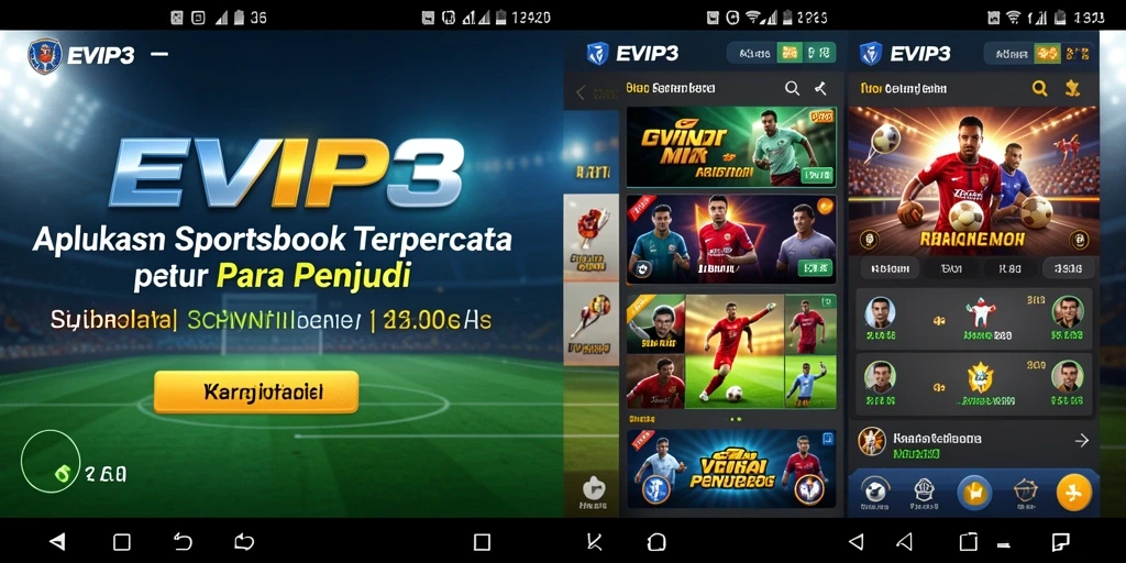 Tampilan gameplay menarik dari aplikasi Sportsbook EVIP3.