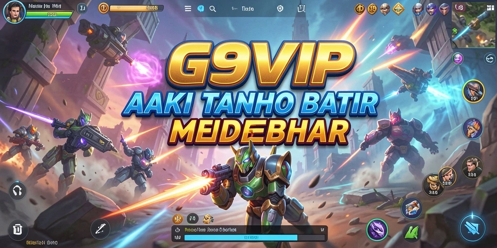 Screenshot gameplay G9VIP menampilkan aksi intense dan karakter beragam.