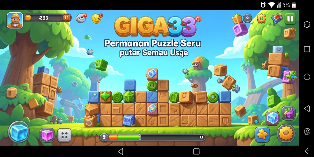 Tampilan gameplay GIGA33 yang menantang dan mengasah otak.
