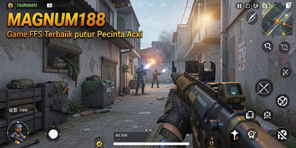 Gameplay intens MAGNUM188 dengan aksi tembak-menembak yang seru.