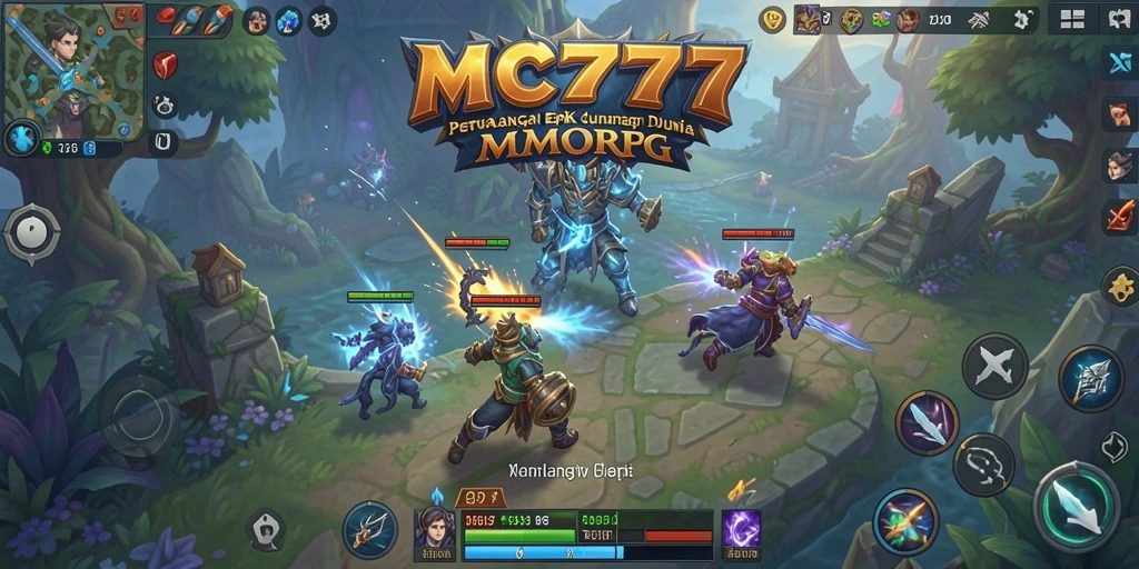 Tampilan screenshot gameplay MC777 menunjukkan aksi seru dalam petualangan MMORPG.
