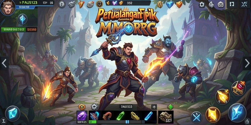 Tangkapan layar gameplay PAUS123 yang menampilkan aksi seru dalam petualangan MMORPG.