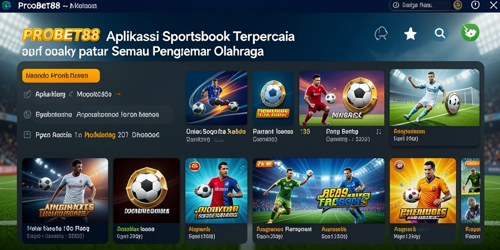 Screenshot PROBET88 menampilkan gameplay taruhan olahraga yang menarik dan interaktif.