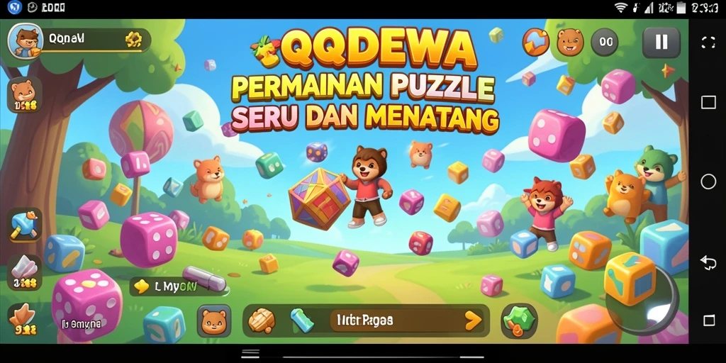 Screenshot gameplay QQDEWA menampilkan tantangan Puzzle yang menarik.