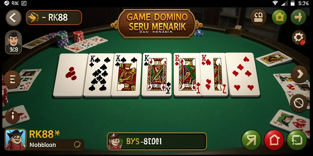 Tampilan menarik dari gameplay Domino RK88 yang seru.
