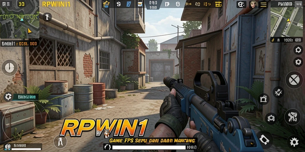 Tangkapan layar menunjukkan aksi intens dalam gameplay FPS RPWIN1.
