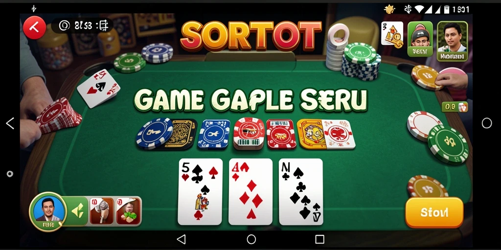 Tangkapan layar SORTOTO menampilkan aksi seru bermain Gaple.